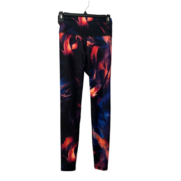 Old Navy Pants - Old Navy Powersoft High-Rise 7/8 Ankle Leggings Small Tall Abstract Flame‎ Print